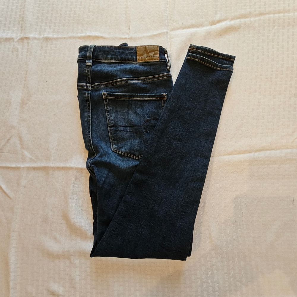 American‎ Eagle Highest Rise Jegging Womens 6 Dark Wash 360 Next Level Stretch - Picture 5 of 8